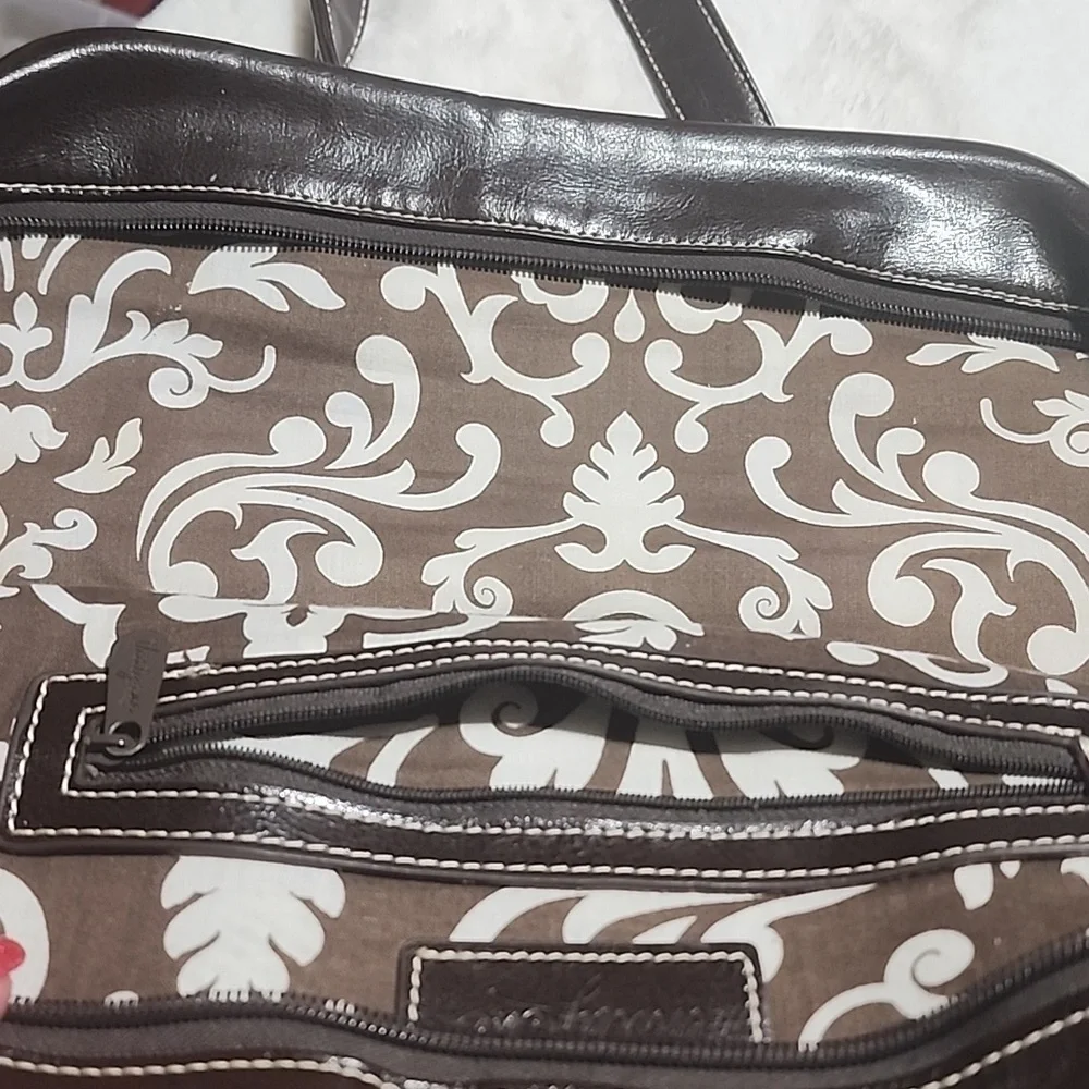 THIRTY-ONE  DARK BROWN  LEATHER EXTERIOR SHOULDER BAG 👜  PURSE. - Picture 4 of 9